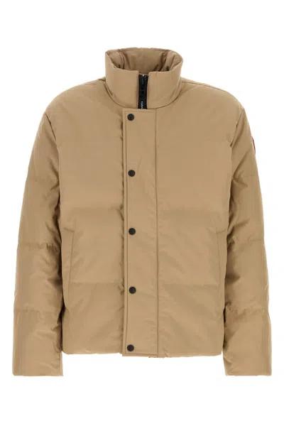 CANADA GOOSE CANADA GOOSE BEIGE POLYESTER BLEND BAYVIEW DOWN JACKET
