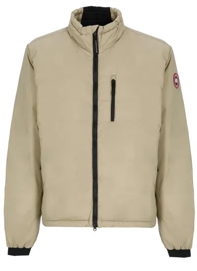 Canada Goose Beige Short Padded Jacket With Adjustable Drawstring And Multiple Pockets In Neutral