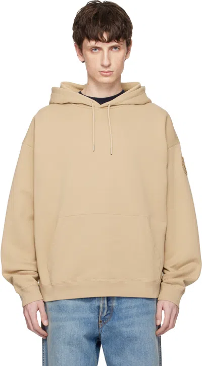 Canada Goose Beige 'tonal Label' Rove Hoodie In Brown