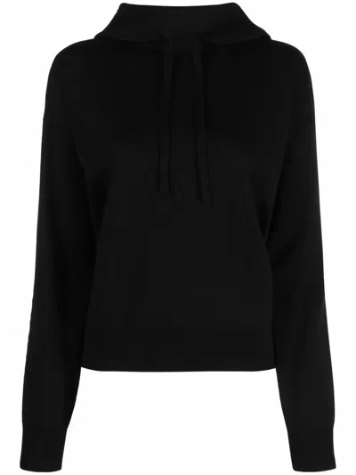 Canada Goose Logo-knit Hoodie In Schwarz