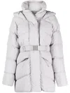 Canada Goose Belted Padded Down Jacket In Grey