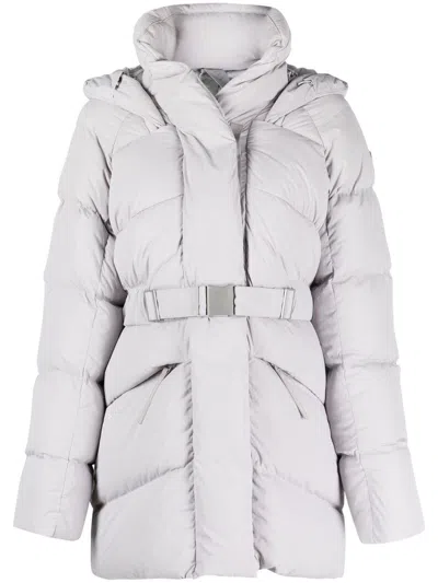 Canada Goose Belted Padded Down Jacket In Grey