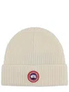 Canada Goose Berretto A Coste Con Logo In Neutral