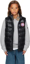 Canada Goose Big Kids Black Crofton Down Vest In Black