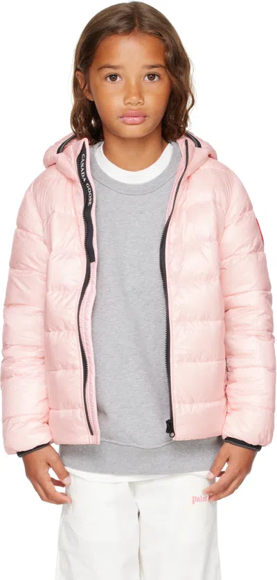 Canada Goose Big Kids Pink Crofton Hoodie Down Jacket
