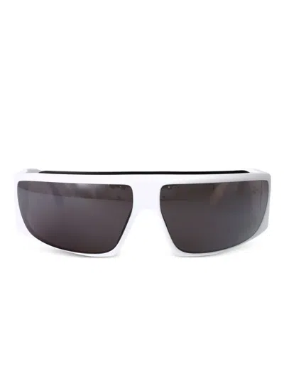 Canada Goose Biker-frame Logo-detail Sunglasses In White