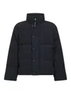 Canada Goose High-collar Logo-patch Jacket In Black