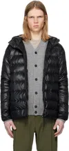 Canada Goose Crofton Hooded Down Jacket In Black