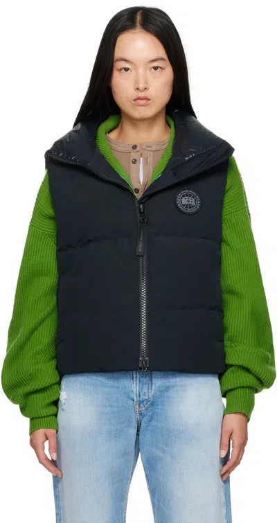 Canada Goose Black 'black Label' Grandview Cropped Down Vest In 61 Black