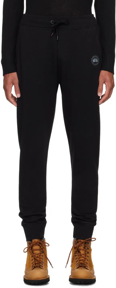 Canada Goose Black Label Huron Tapered Logo-appliquéd Cotton-jersey Sweatpants