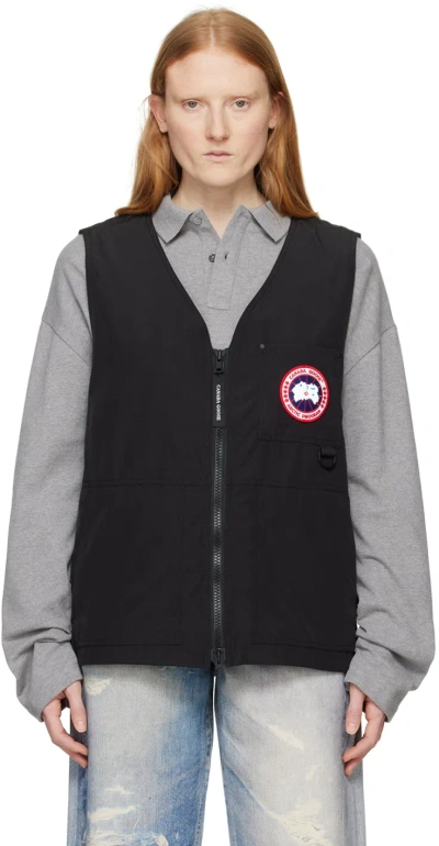 Canada Goose Black Canmore Waistcoat In 61 Black