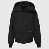 Canada Goose Black Tech Fabric Padded Down Jacket In Black