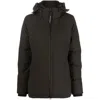 Canada Goose Hooded Quilted Jacket Long Sleeves In Black