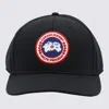 CANADA GOOSE BLACK COTTON BASEBALL CAP