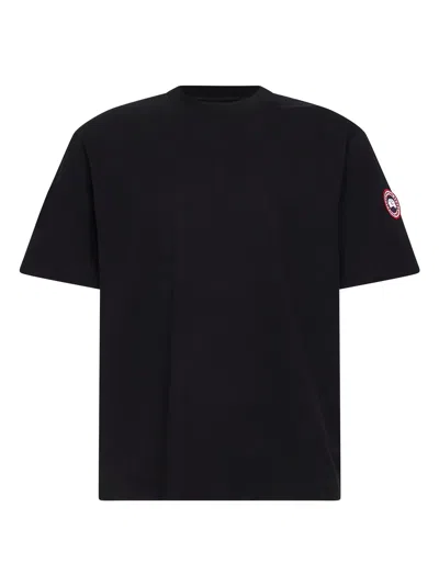 Canada Goose Men New Organic Cotton T-shirt In Black
