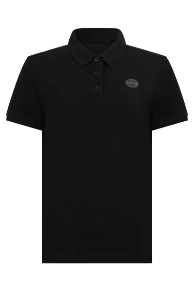 Canada Goose Black Cotton Polo With Elegant Logo