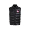 Canada Goose Men's Down Vest With Logo Patch In Black
