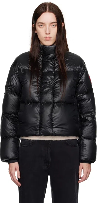 Canada Goose Womens Cypress Cropped Shell-down Puffer Jacket Black Xl