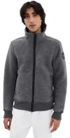 Canada Goose Black Disc Lawson Fleece Jacket Quarry Grey In Gray