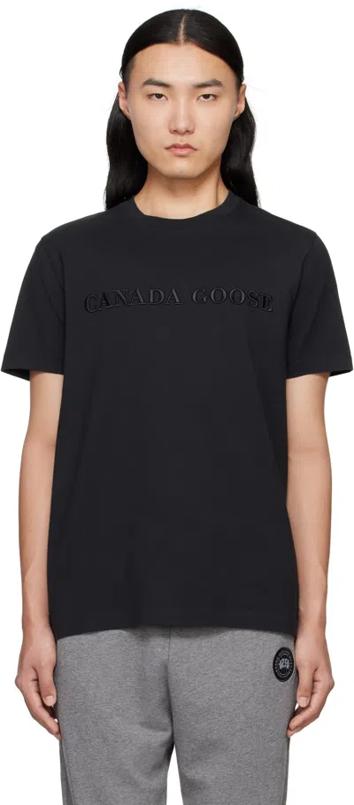 Canada Goose Black Emersen Crewneck T-shirt In 61