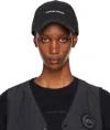 Canada Goose Classic Black Baseball Cap With Embroidered Logo In 93 Black/white