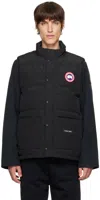 Canada Goose Black Polyester Blend Freestyle Sleeveless Down Jacket In Black