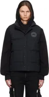 Canada Goose Black Garson Down Vest In Black - Noir