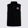 Canada Goose Black Gilet Down Jacket In Blue