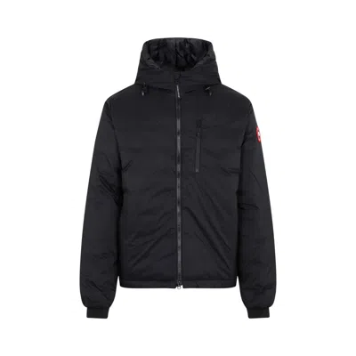 CANADA GOOSE BLACK HOODED JACKET
