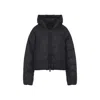 Canada Goose Cropped Black Polyamide Jacket With Quilted Design In Black