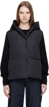 Canada Goose Black Hybridge Astoria Knit Down Jacket In Black