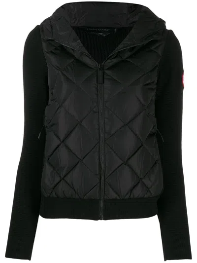 CANADA GOOSE BLACK HYBRIDGE QUILTED KNIT JACKET