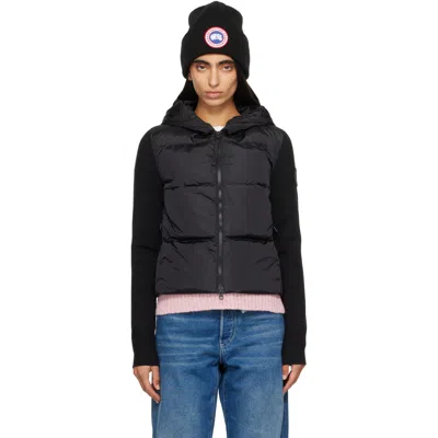 Canada Goose Black Hybridge Wide Tonal Disc Down Jacket In 9061 Black