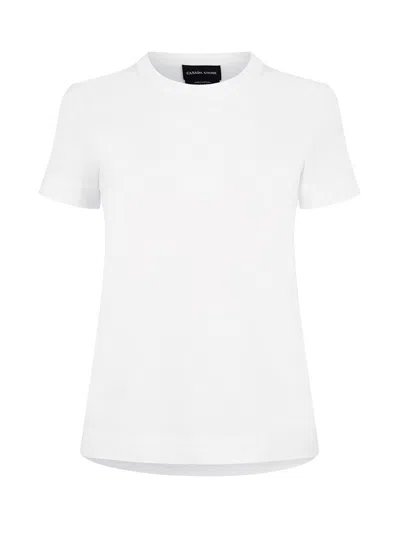 Canada Goose Black Label Broadview Logo T-shirt In White