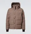 Canada Goose Black Label Wyndham Hooded Down Jacket In Brown