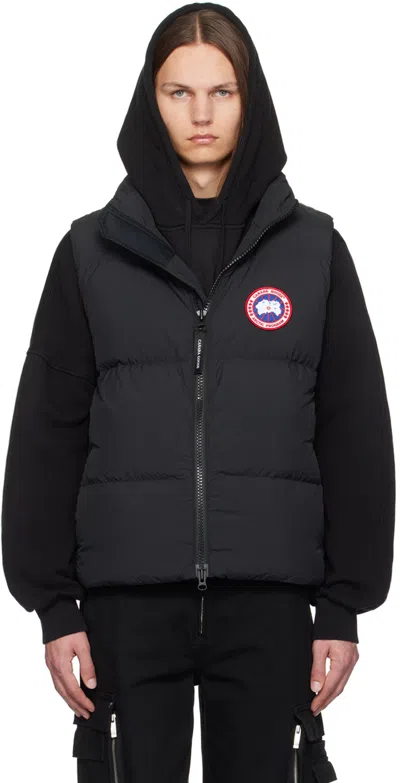 Canada Goose Black Lawrence Down Vest In Black - Noir