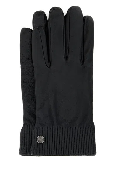 CANADA GOOSE CANADA GOOSE BLACK LEATHER GLOVES