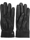 Canada Goose Sheepskin Gloves Featuring Elasticated Wrist In Black