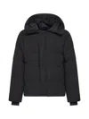 Canada Goose Padded Down Jacket With High Collar In Black
