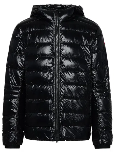 Canada Goose Crofton Hooded Puffer Jacket In Black