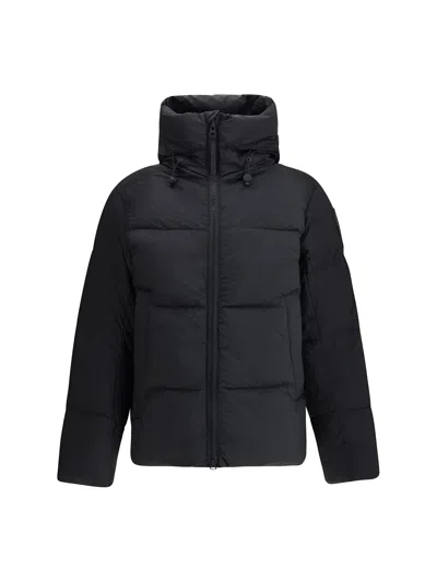 Canada Goose Black Nylon Crofton Puffer Matte In Blue