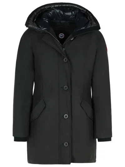 Canada Goose Rossclair Black Cotton Blend Parka