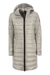 Canada Goose Black Recycled Polyamide Hooded Jacket For Women In Black