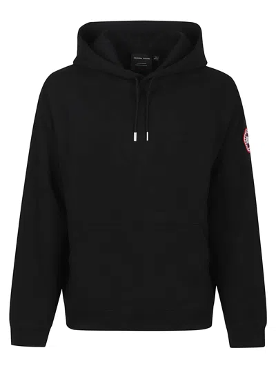 Canada Goose Black Rove Full Zip Cotton Hoodie In Animal Print