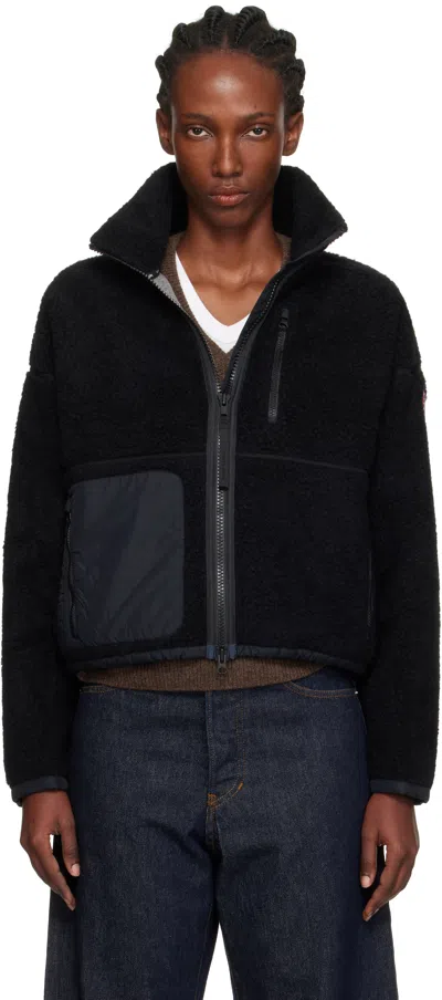 Canada Goose Black Simcoe Zip Up Fleece Sweater