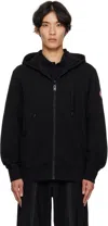 Canada Goose Hooded Sweater With Front Pockets And Ribbed Cuffs In Black