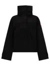Canada Goose Black Solid Hood Jacket In Black