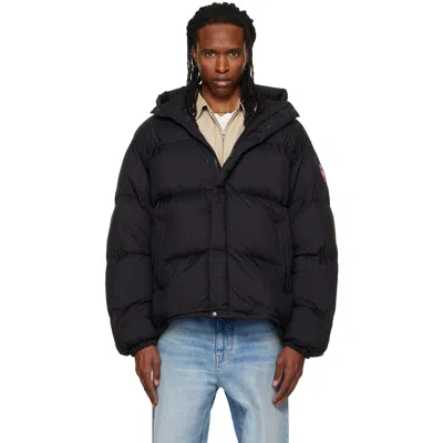 Canada Goose Sterling Stand Collar Down Puffer Jacket In Black