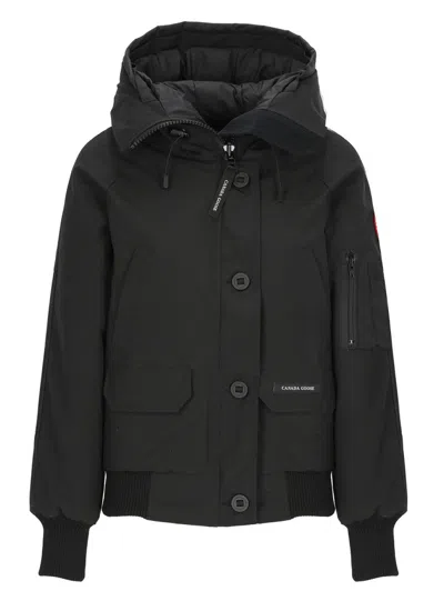 CANADA GOOSE BLACK TECH FABRIC PADDED DOWN JACKET