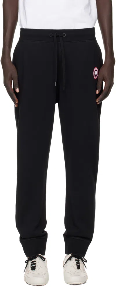 CANADA GOOSE BLACK TERRY SWEATPANTS